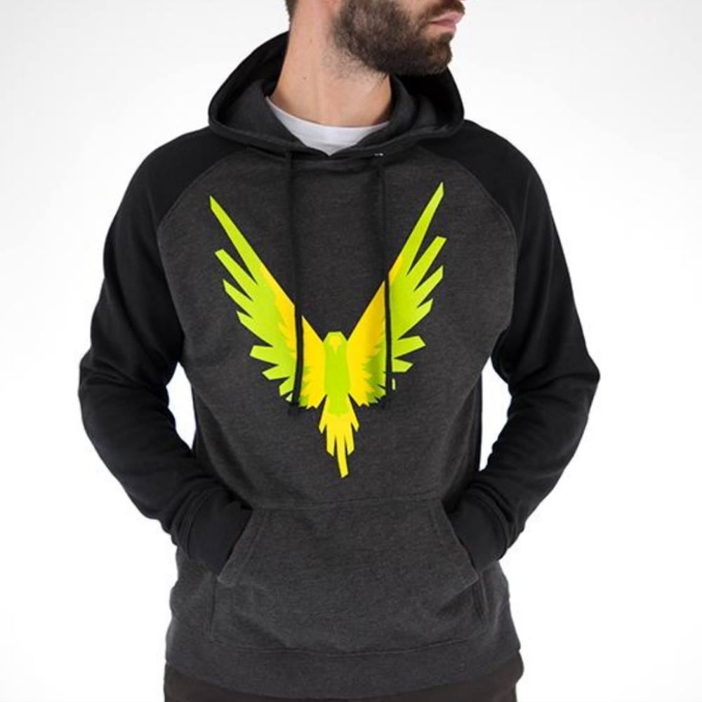Maverick Paul Logan 2 Tone Neon Graphic Pullover Hoodie